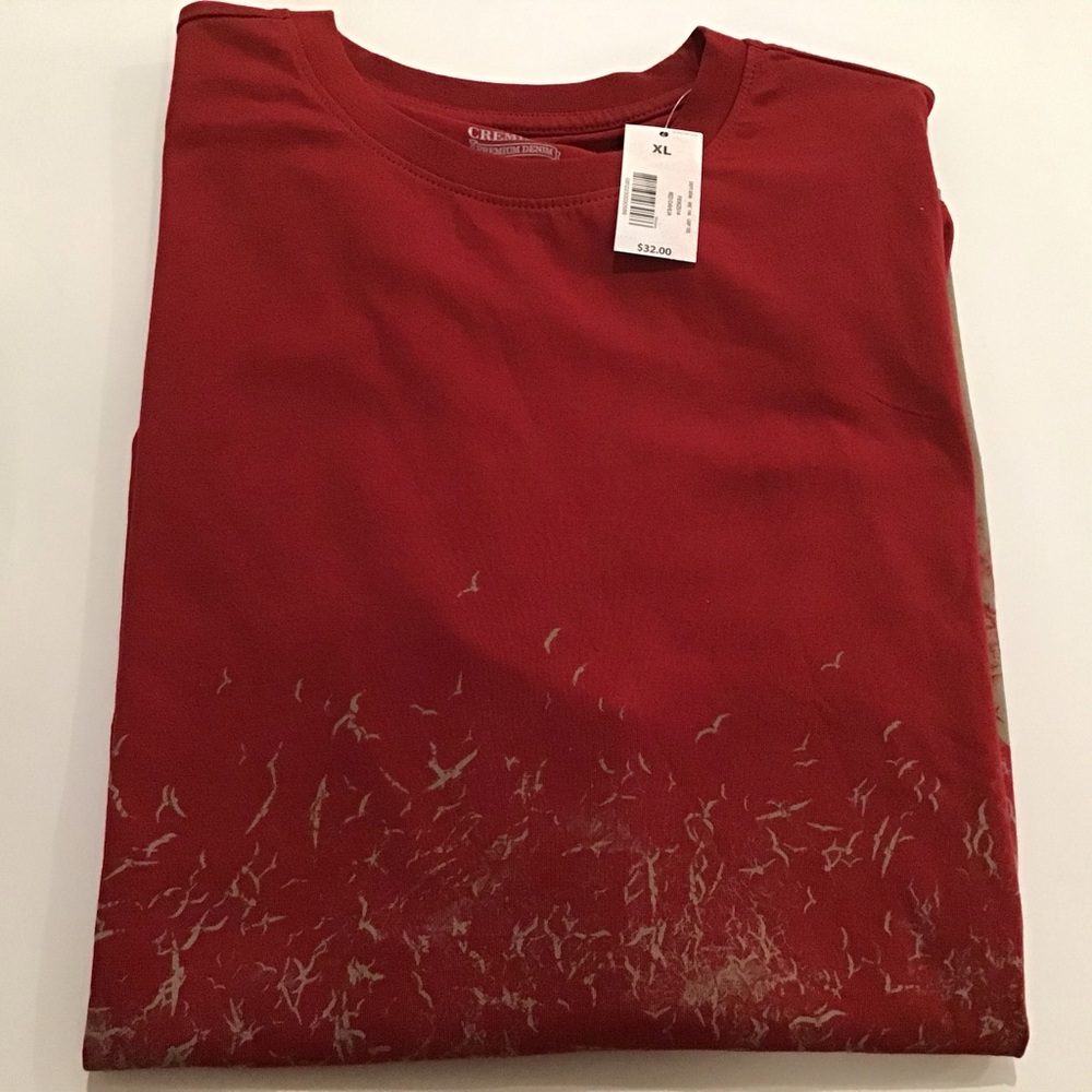 Cremieux NWT $32 Shirt XL Long Sleeve Tee Red